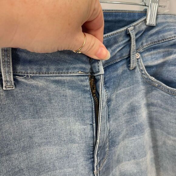 NYDJ Womens Marilyn Straight Jeans Tapered Lift Tuck Tapered 5 Pocket Blue 14 - Picture 4 of 8